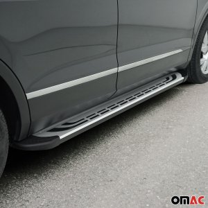 Hyundai Tucson Side Steps - Omac - FABA Aluminium (173) - Silver Black - '22-'25